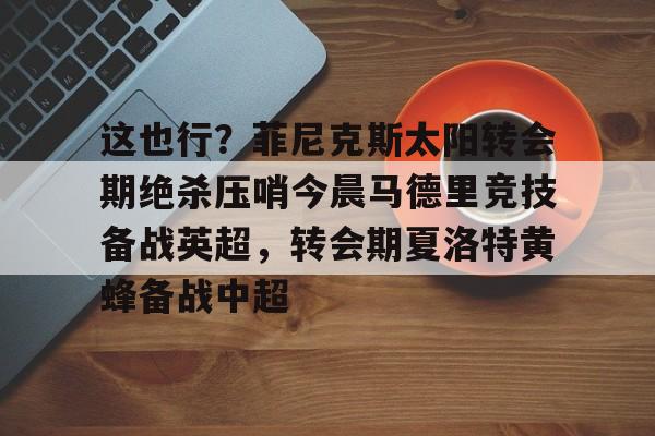 中国顶尖体育赛事平台-这也行？菲尼克斯太阳转会期绝杀压哨今晨马德里竞技备战英超，转会期夏洛特黄蜂备战中超的简单介绍